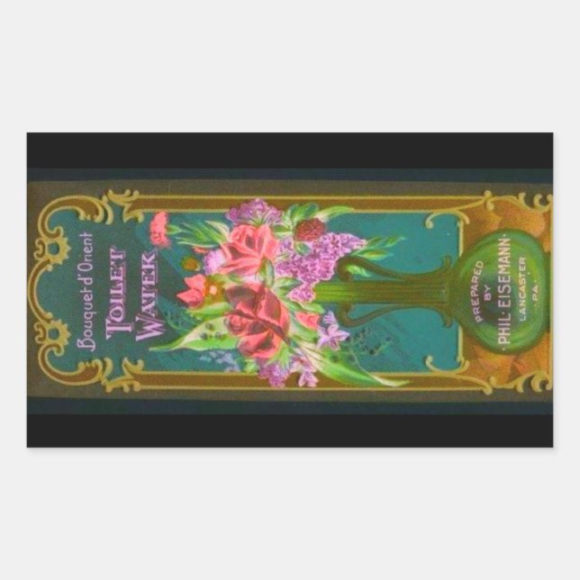 Étiquette de parfum floral victorien (Devant)