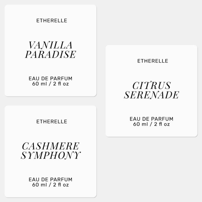 Étiquette de parfum moderne élégant produit autoco (Groupe)