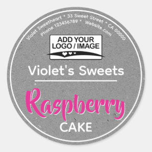 Étiquette de pâtisserie Gray Vintage Kraft