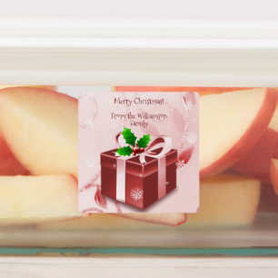Étiquette de pâtisserie Red Christmas