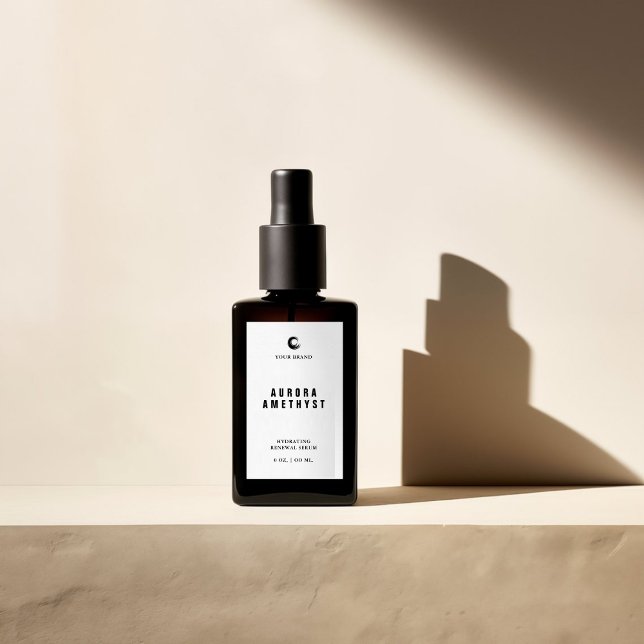 Étiquette de petite bouteille de sérum face (Créateur téléchargé)