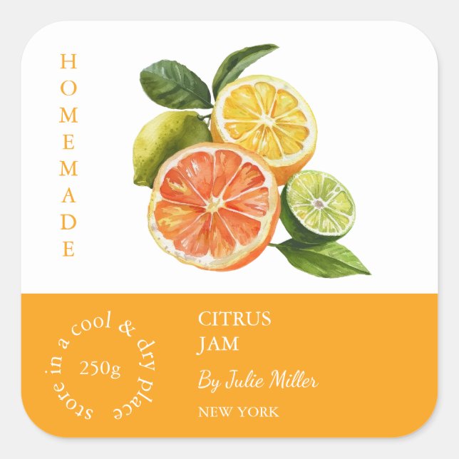 Étiquette de petites entreprises Citrus mixte (Devant)
