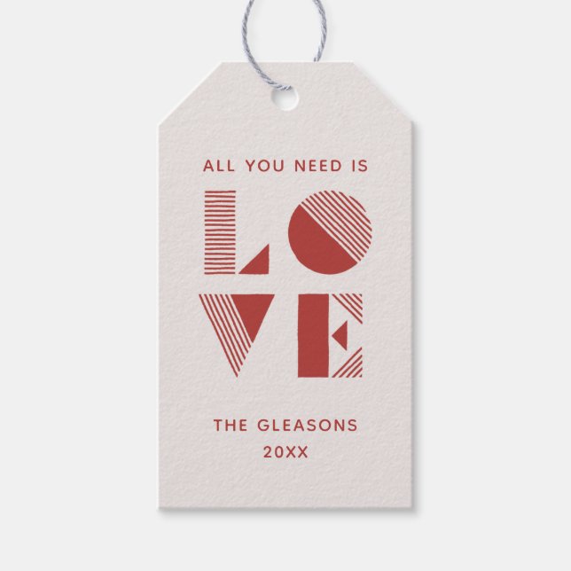 Étiquette de photo de la Saint-Valentin Geo Love - (Devant)