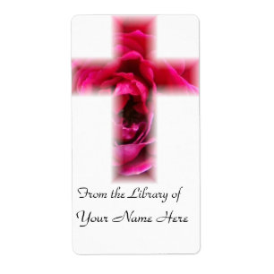 Étiquette de plaque de rose