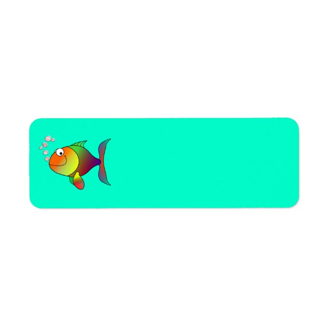 Étiquette de poisson heureux (Devant)
