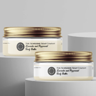 Étiquette de pot cosmétique imperméable blanc 0,75