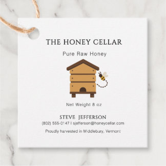 Étiquette de pot d'apiculture d'apiculteur de miel