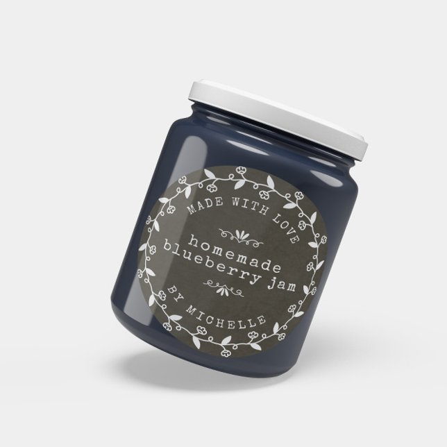 Étiquette de pot de confiture artisanale avec amou (Créateur téléchargé)
