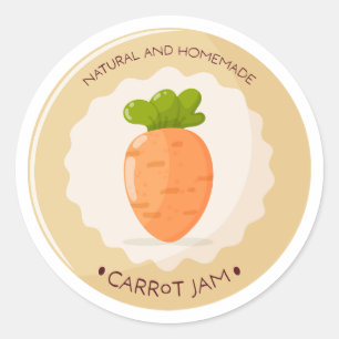 Étiquette de pot de confiture de carotte