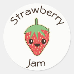 Étiquette de pot de confiture de fraise Kawaii mig