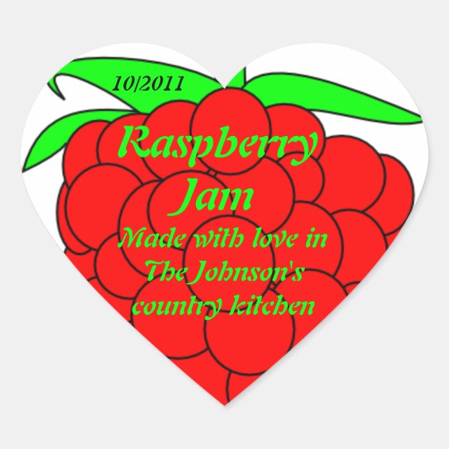 Étiquette de pot de confiture de framboise (Devant)
