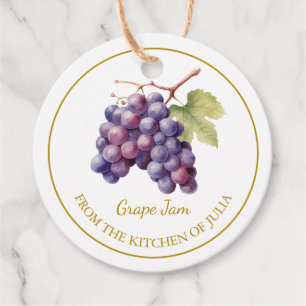 Étiquette de pot de confiture de raisin maison sim