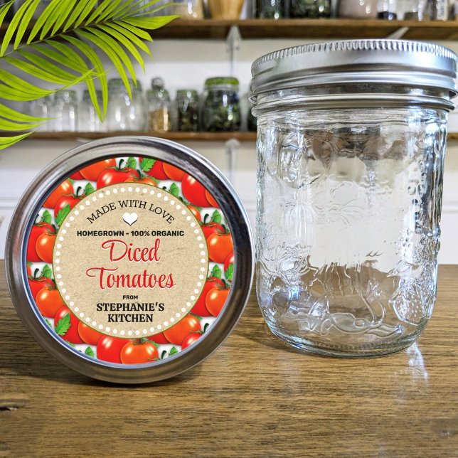 Étiquette de pot de conserve de tomates (Créateur téléchargé)
