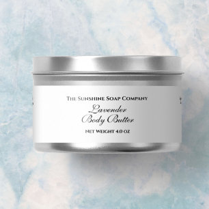 Étiquette de pot de cosmétiques blancs de base 1"