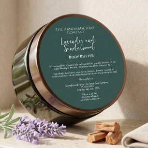 Étiquette de pot de cosmétiques verts minimalistes