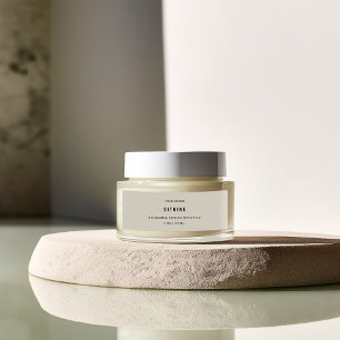 Étiquette de pot de crème pour le visage