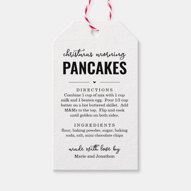 Étiquette de pot de mélange à crêpes de Noël (Devant)