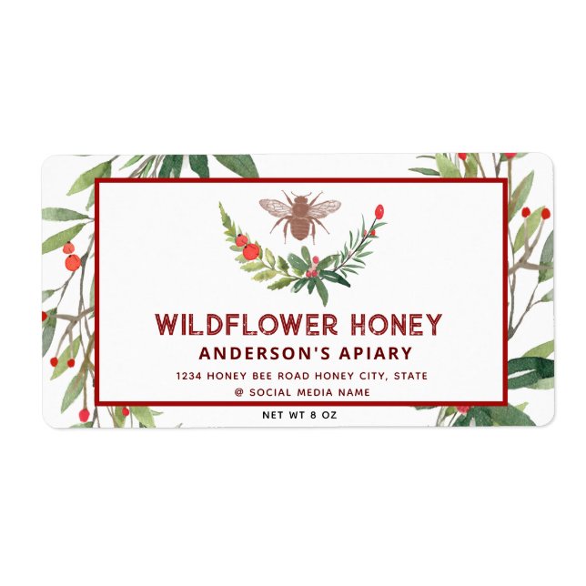 Étiquette de pot de miel de charcuterie (Devant)