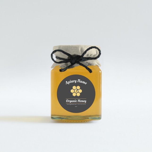 Étiquette de pot de miel modifiable pour l'apicult (Honey Jar Label for Beekeeping)