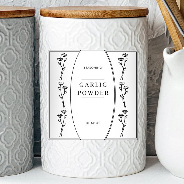 Étiquette de pot de rangement d'assaisonnement de  (Créateur téléchargé)