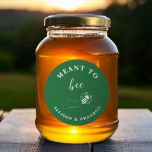 Étiquette de pot Green Meant to Bee, miel pour cad