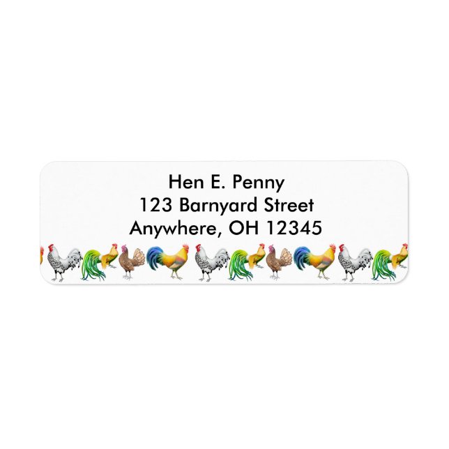 Étiquette de poulet Barnyard (Devant)