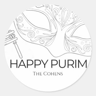 Étiquette de Pourim esquissée