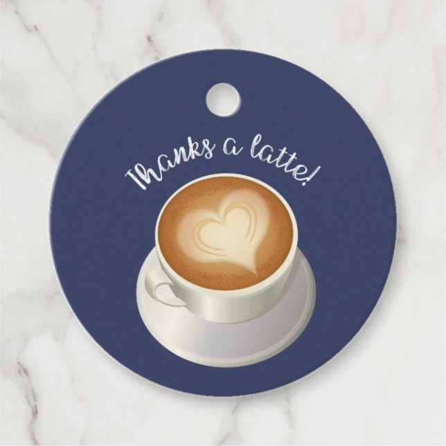 Étiquette de préférence pour la douche à café (Devant)
