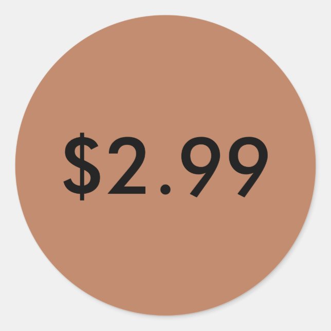 Étiquette de prix (Devant)