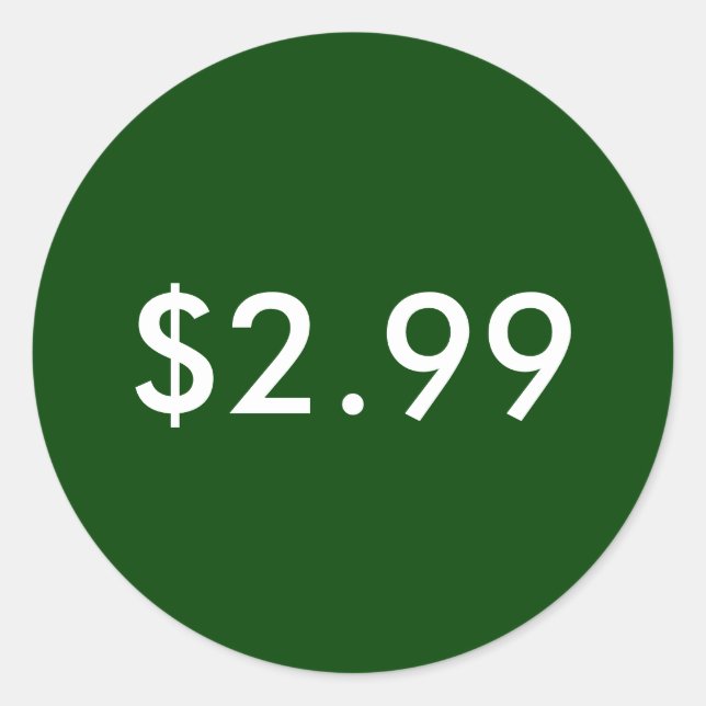 Étiquette de prix (Devant)