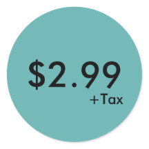 Étiquette de prix avec taxe