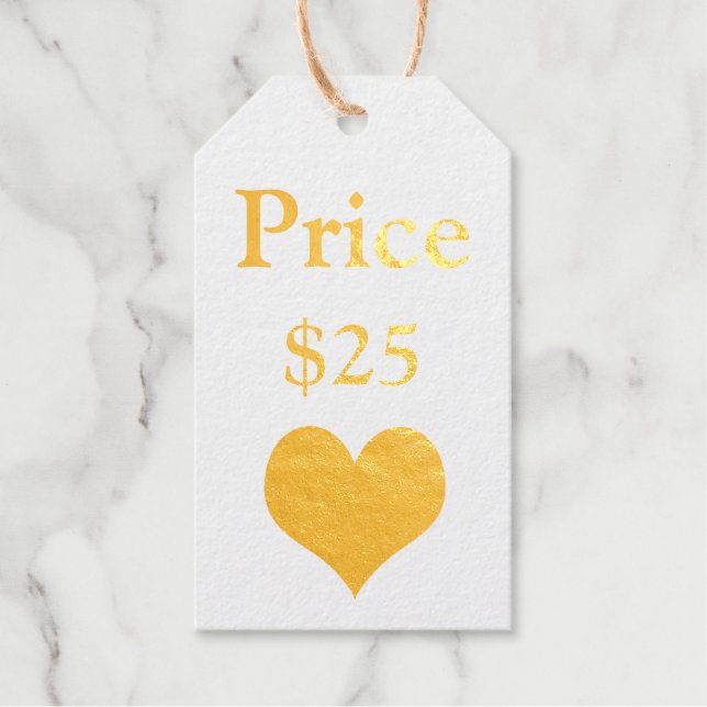 Étiquette de prix Coeur de vos informations commer (Recto)