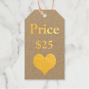 Étiquette de prix Coeur de vos informations commer