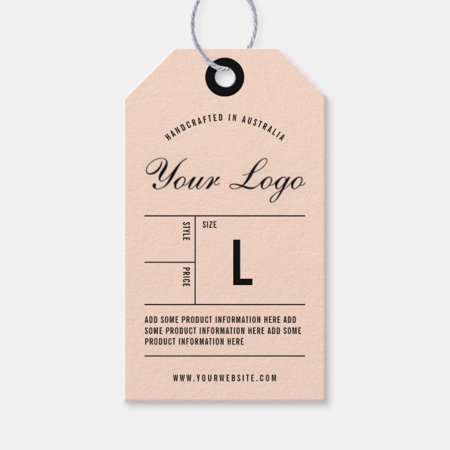 Étiquette de prix de la suspension du logo (Devant)