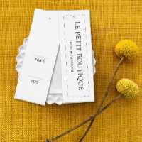 Étiquette de prix de l'habit blanc simple