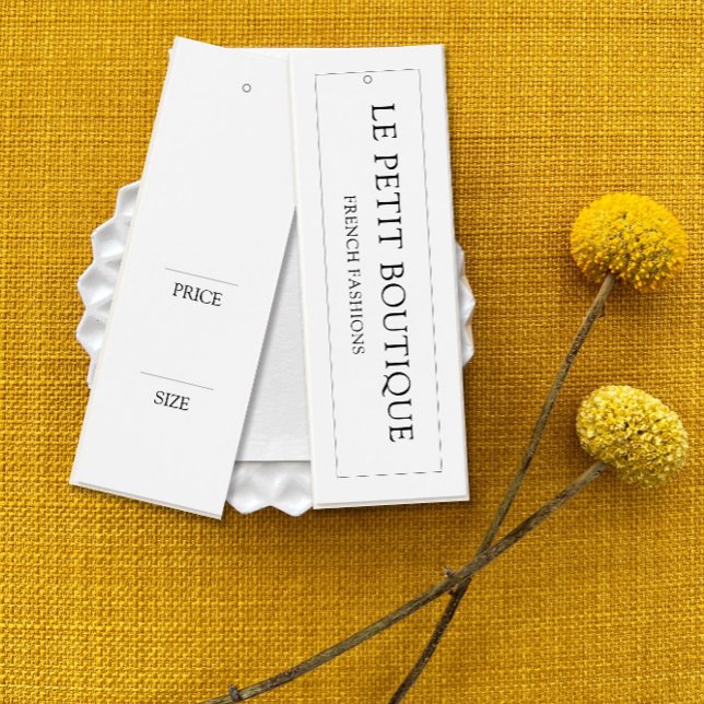 Étiquette de prix de l'habit blanc simple (Créateur téléchargé)