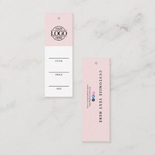 Étiquette de prix de vêtement de logo d'entreprise