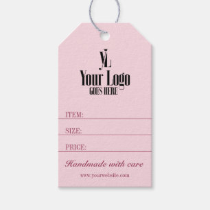 Étiquette de prix de vêtements avec logo d'entrepr