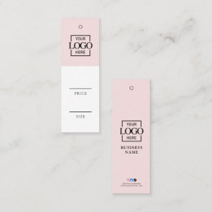 Étiquette de prix de vêtements avec logo d'entrepr