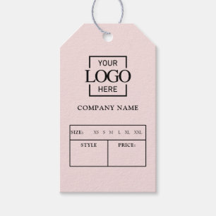 Étiquette de prix de vêtements avec logo d'entrepr