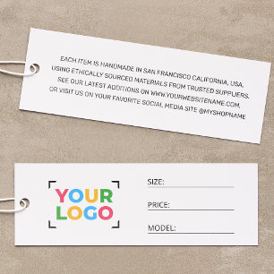 Étiquette de prix de vêtements simple Logo d'entre