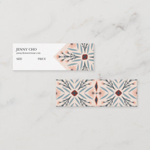 Étiquette de prix floral géométrique chic sur mesu