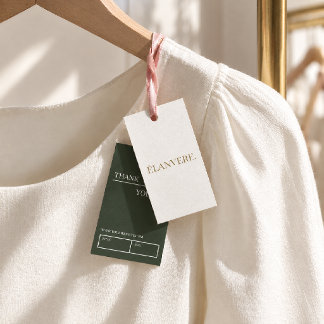 Étiquette de prix minimale élégante verte et blanc