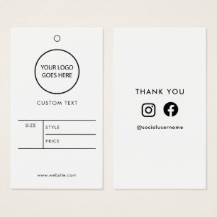 Étiquette de prix minimaliste moderne chic