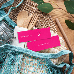 Étiquette de prix rose vif chic moderne stylée pou