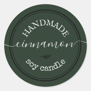 Étiquette de produit à bordure noire écriture manu