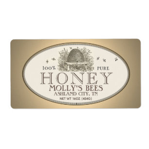 Étiquette de produit à soupe Vintage de miel (hori