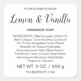 Étiquette de produit artisanal Soap ou Skincare