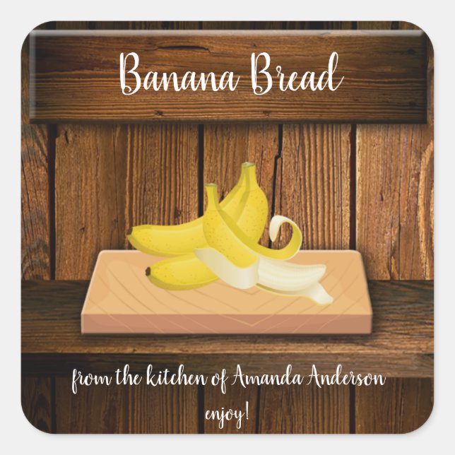 Étiquette de produit Banana Bread Sq (Devant)