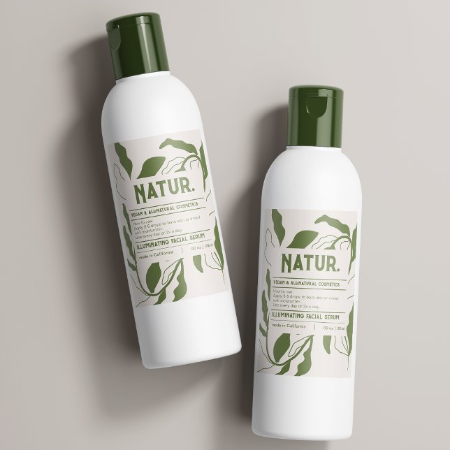 Étiquette de produit cosmétique Motif moderne bota (Créateur téléchargé)